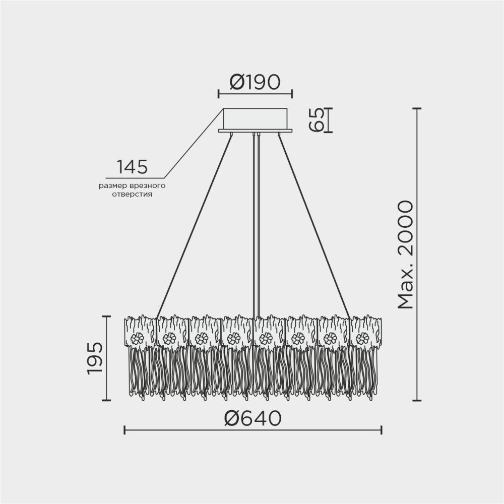 Подвесная люстра MODELUX ML.6028.600 GD