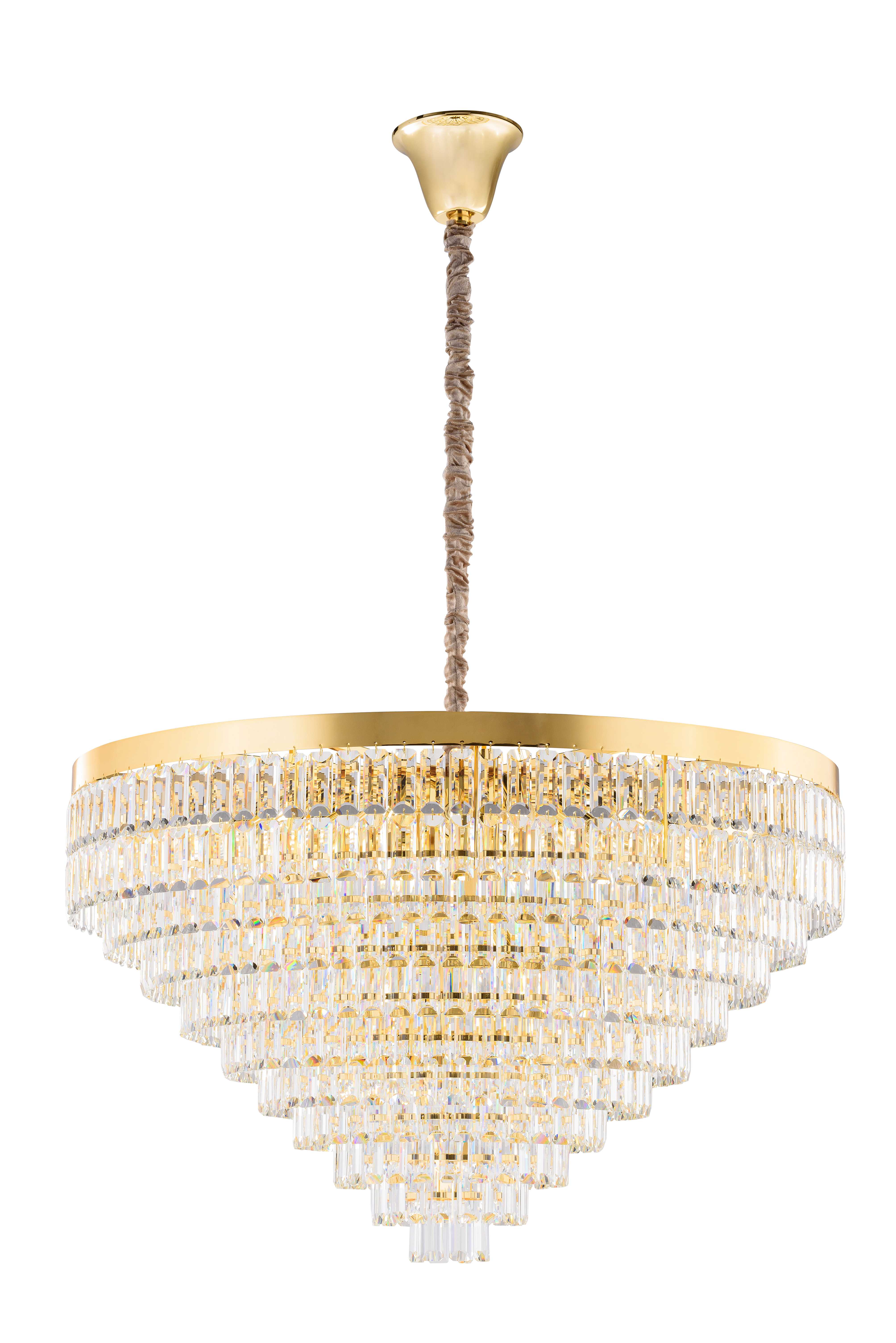 Люстра  1000*600, 22*E14, 40W NewRgy Cristallo 2752E/22A GOLD+CLEAR, Золото+прозрачный