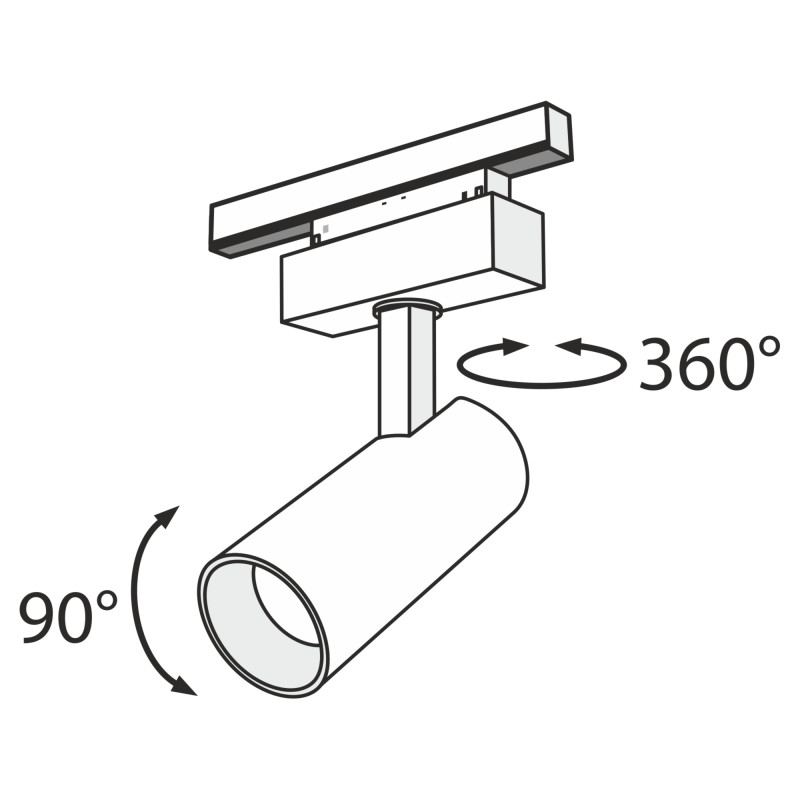 Светодиодный светильник 18W, 3000K, Maytoni Track lamps TR019-2-15W3K-B, черный