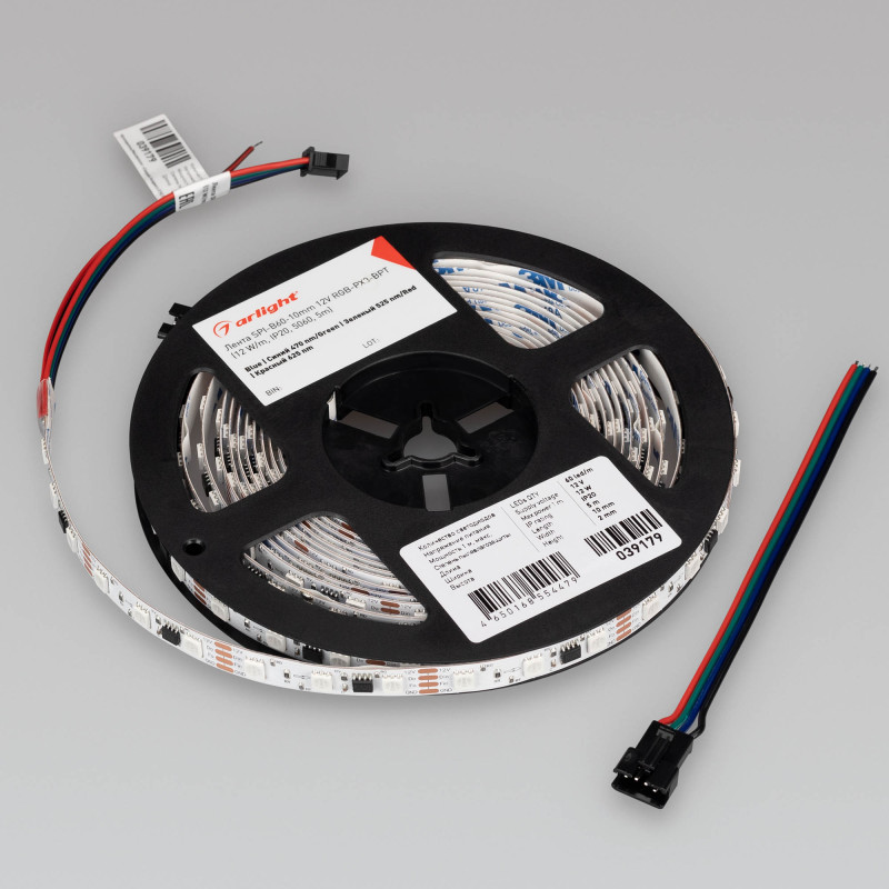 Лента SPI-B60-10mm 12V RGB-PX3-BPT (12 W/m, IP20, 5060, 5m) (Arlight, бегущий огонь) 039179. Цена указана за 5 метров. Продается кратно 5 метрам.