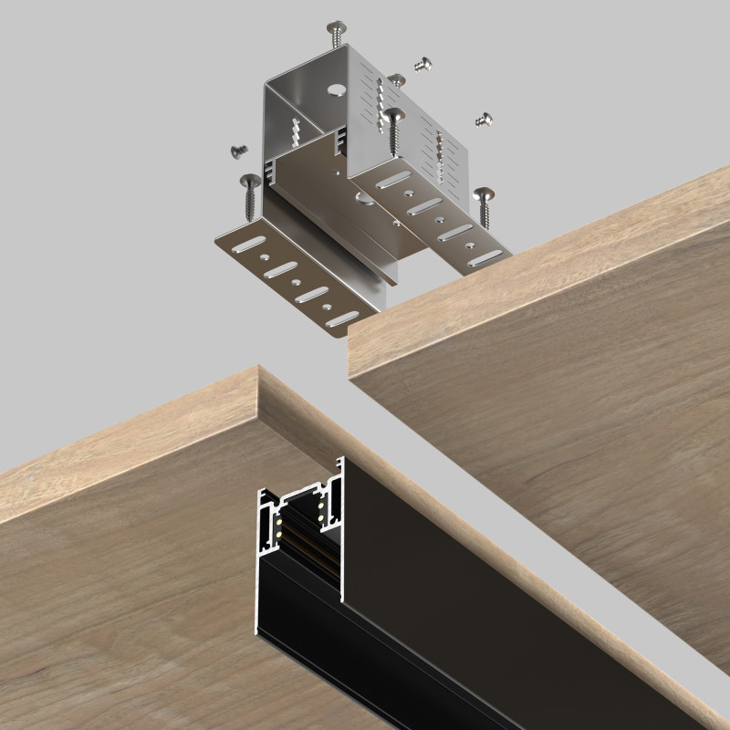 Крепеж 8*8,8*6,7 см, Maytoni Technical Accessories for tracks Gravity TRA010HCB серый