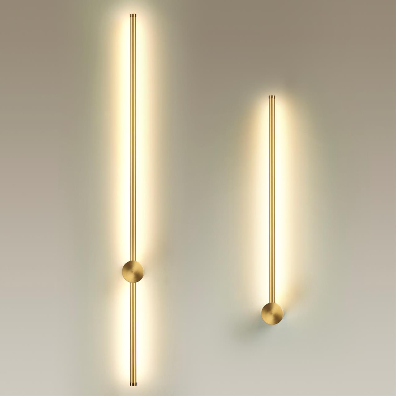 Бра 61 см, 12W, 3000K, 675Lm Odeon Light 4335/12WG, золото