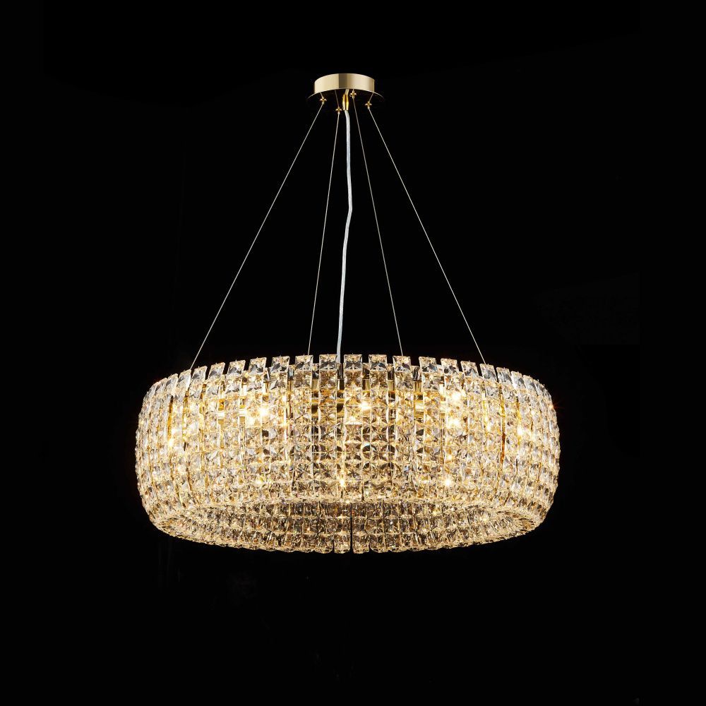 Люстра Ø800 x H240 (1200) мм, E14 12*40W (480W) NewRgy H GOLD (Золото) M41-ф800*H240 H GOLD