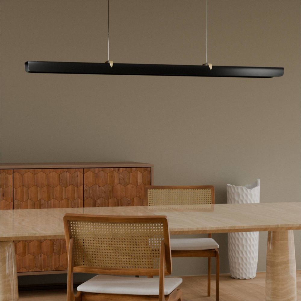 Светильник подвесной 120*13,5-150 см, 1*LED*30W, 3000-6000K, Lightera Bermeho LE104L-120BB WIFI, Черный