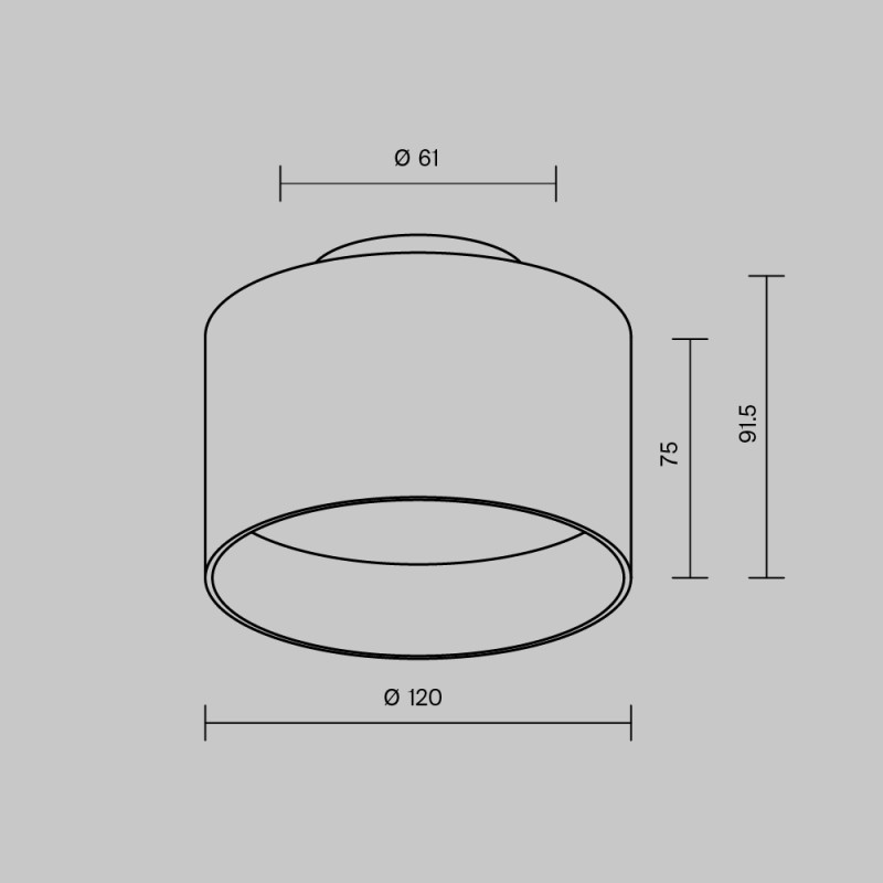 Светильник 11,8*11,8 см, LED 16W, 3000K Maytoni Planet C009CW-L16W, белый