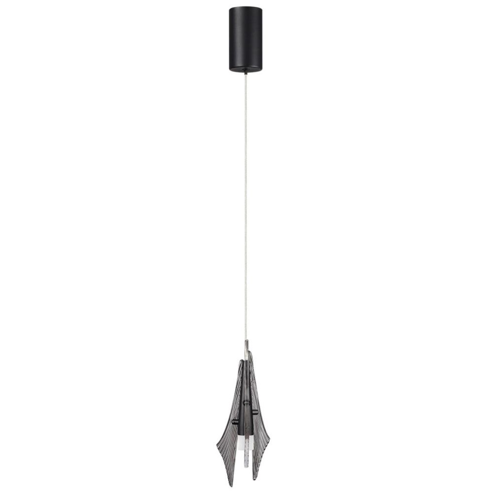 Подвес одиночный *12,5*26,6-238 см, 1*LED*6W, 3000K, Odeon Light Afalina 5442/6L, черный