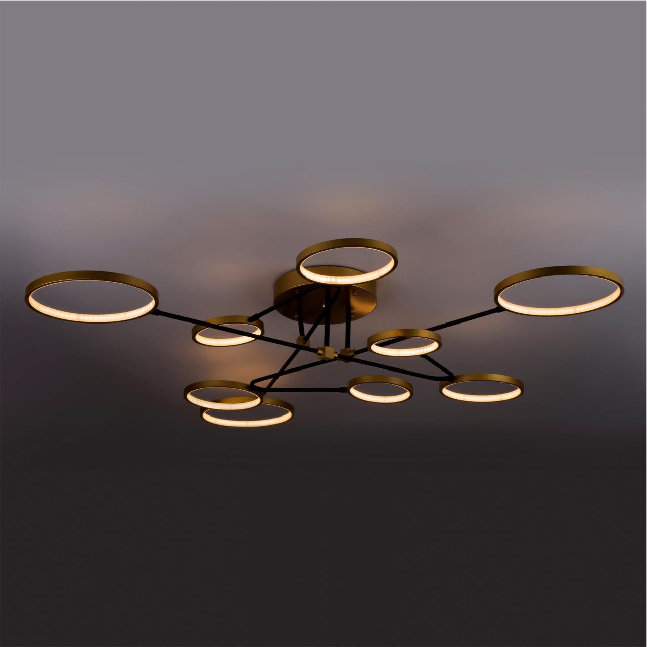 Светильник *126*20 см, LED 70W, 3000 / 6500К, Золото LED4U L200-9