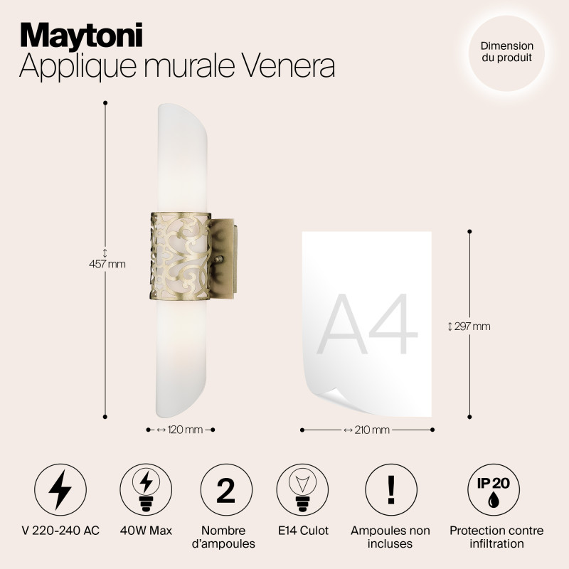 Бра Maytoni House 3 H260-02-N латунь