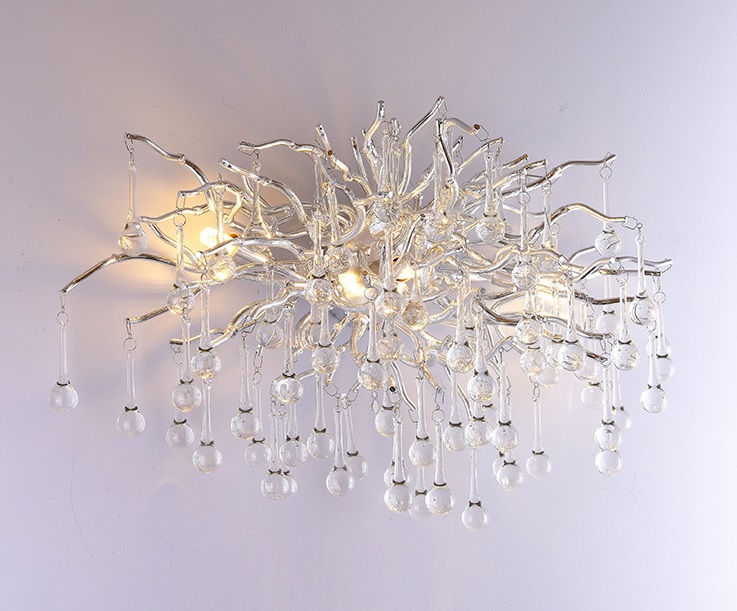 Светильник настенный ElegantLight DZN-4433 СЕРЕБРО D550*390/H200/3/G9/40W RAIN 22-12