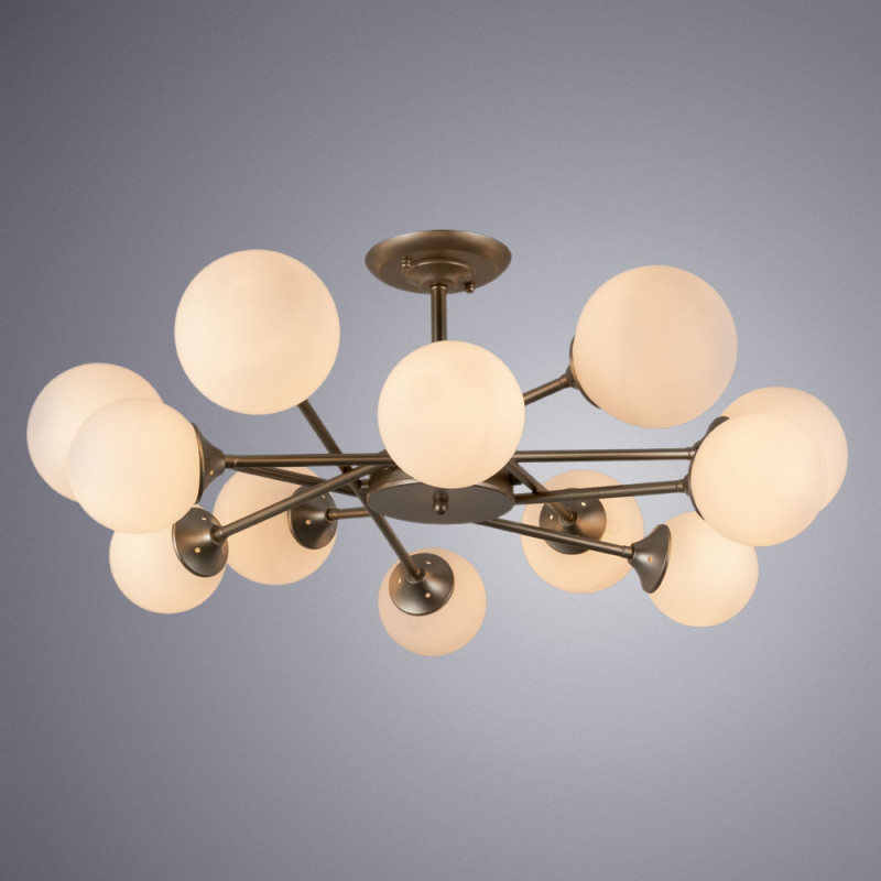 Потолочная люстра Arte Lamp Marco A2703PL-12SG, диаметр 81 см, золото