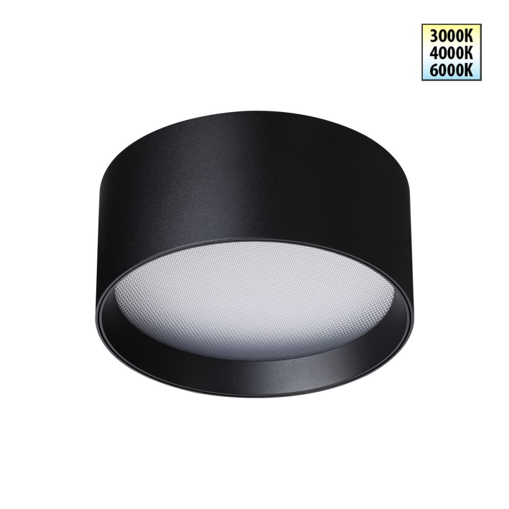Светильник накладной светодиодный 14 см, 18W, 3000-6000K, Novotech 359597, черный