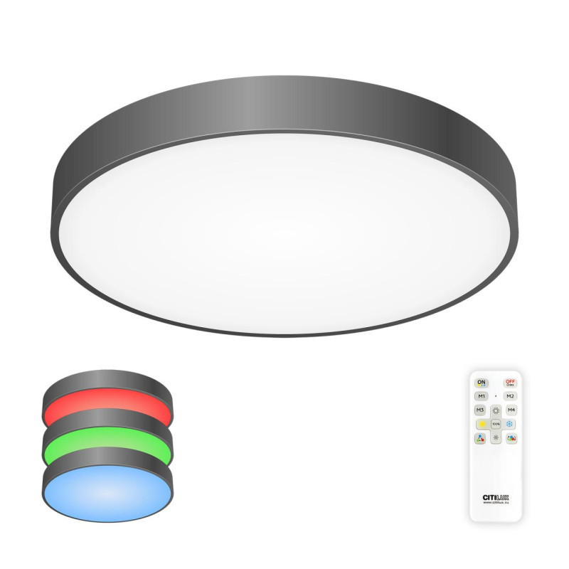 Светильник 50 см, 95W, 3000-5500K Citilux Купер CL72495G1 RGB, черный