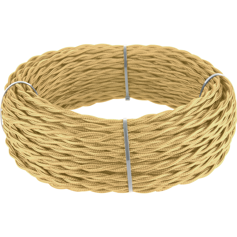 Ретро кабель витой  2х1,5  (золотой песок) под заказ, a041891