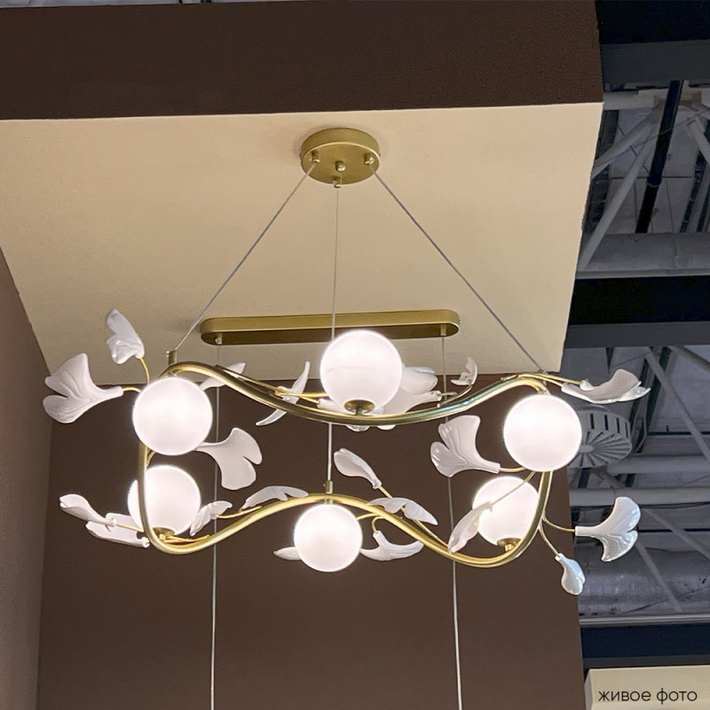 Светильник 91 см, Crystal Lux COLIBRI SP6 GOLD, золото