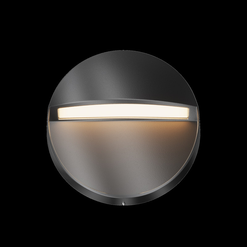 Подсветка для лестниц  12*2,2 см, LED 3W, 3000К, Черный Maytoni Mane O046SL-L3B3K