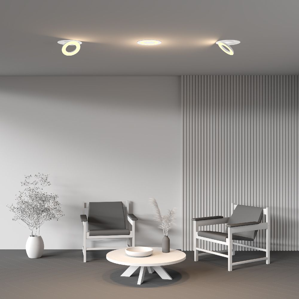 Встраиваемый светильник  DL102-12W2.7K-W **-3,6 см, *LED*12W, 2700K, Maytoni technical Vector DL102-12W2.7K-W, Белый