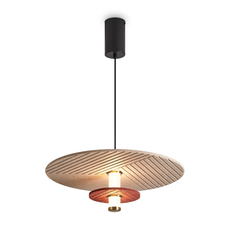 Подвесной светильник 49 см, 10W, 3000K, Freya Acoustic FR5494PL-L9TR, черный