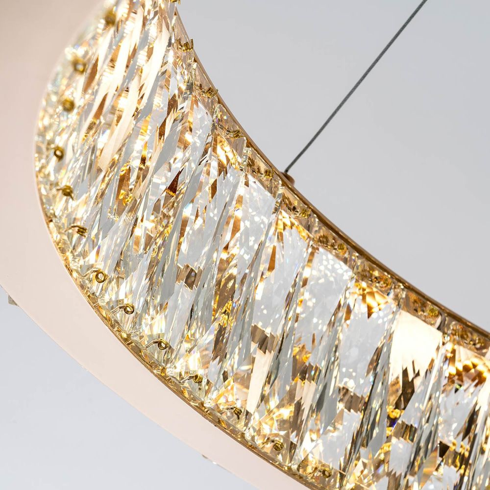 Подвесная люстра 80x50см, LED, 43Вт, 3000 / 6000K, Modelux ML.6982.800P GD Золото