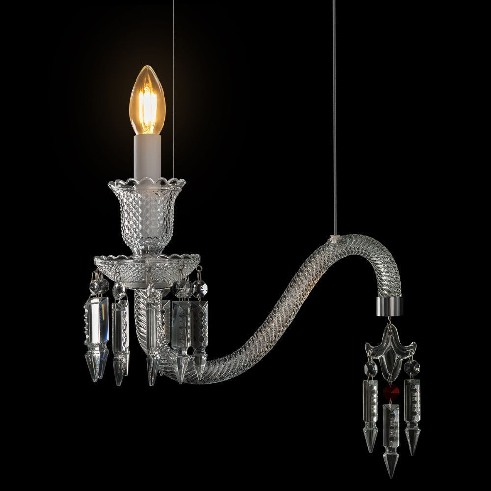 Подвесной светильник 32 см, Loft IT Zenith 10210P/A White, хром