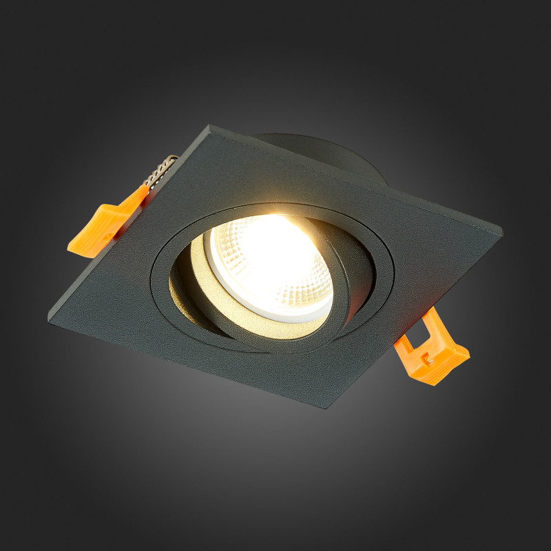 Встраиваемый светильник 9/8 см, GU10, IP20 ST LUCE ST251.408.01 Черный