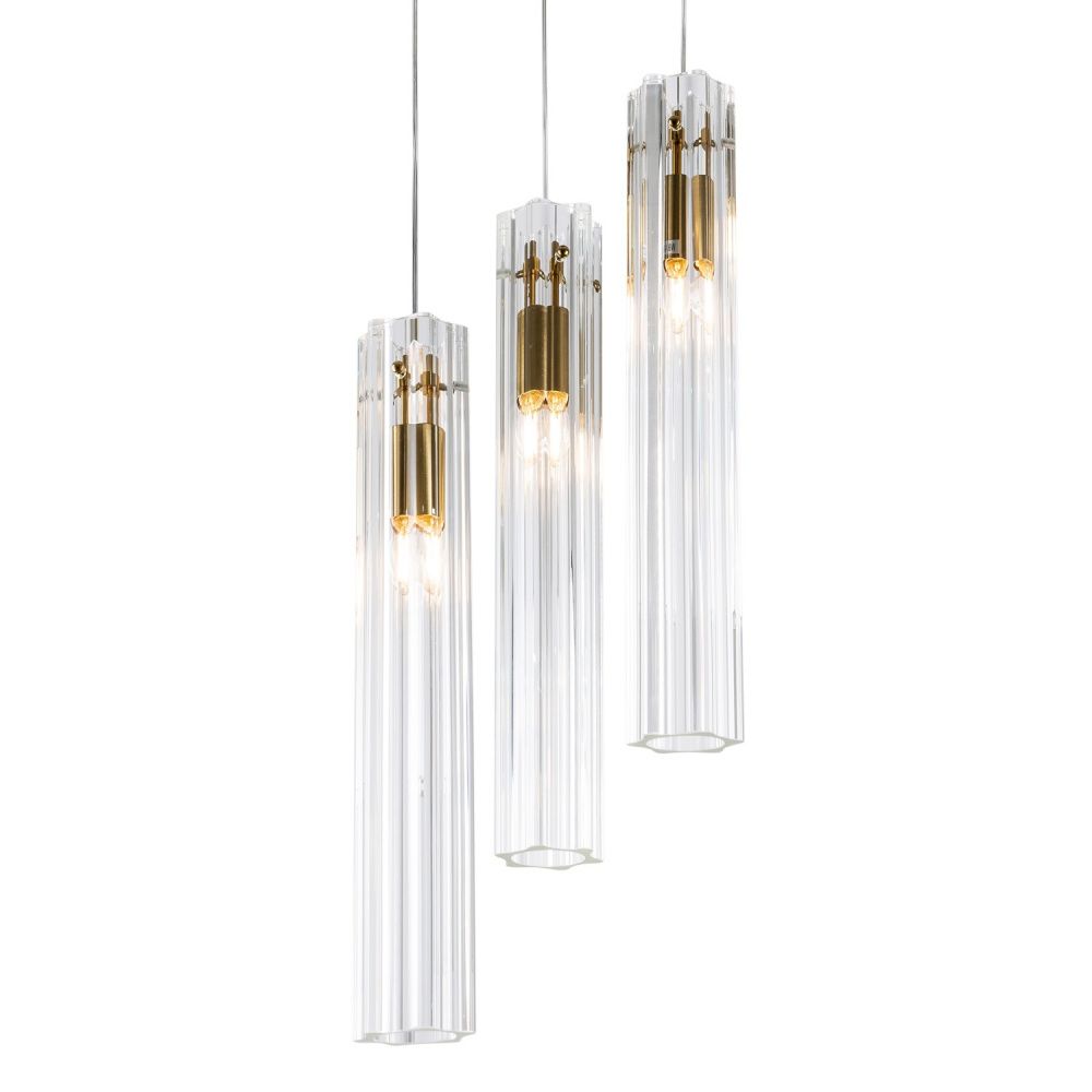 Подвесной светильник Е27, 3x60Вт, , Modelux ML.3330.3 BS Латунь