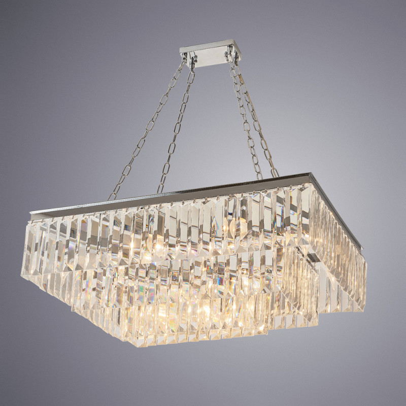Подвесная люстра Divinare Nova 3001/02 SP-15, хром-хрусталь