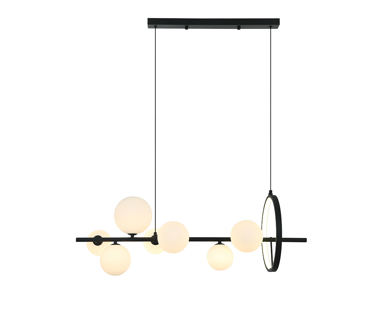 Светильник 90*28*15 см, 7*G9 + Led 17W 4000K Kink Light Iona 07608-7A,19(01), черный