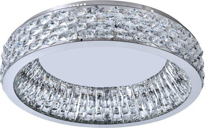 Люстра потолочная 60 см, 70W, 3000-6000K, Stilfort 4040/09/06C, хром