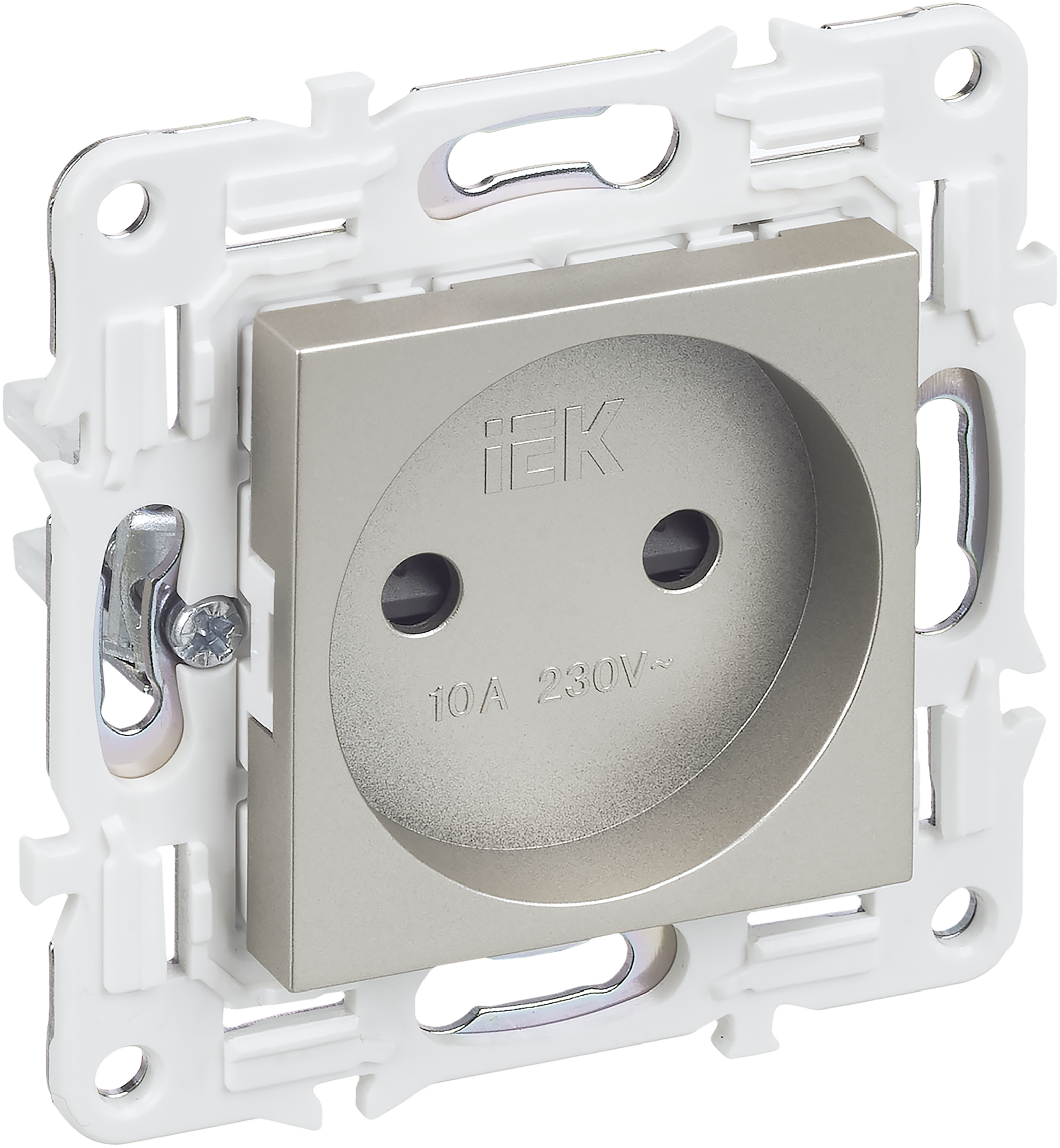 SKANDY Розетка без з/к с з/ш 10А SK-R01Sh шамп. IEK, SK-R13-10-K37