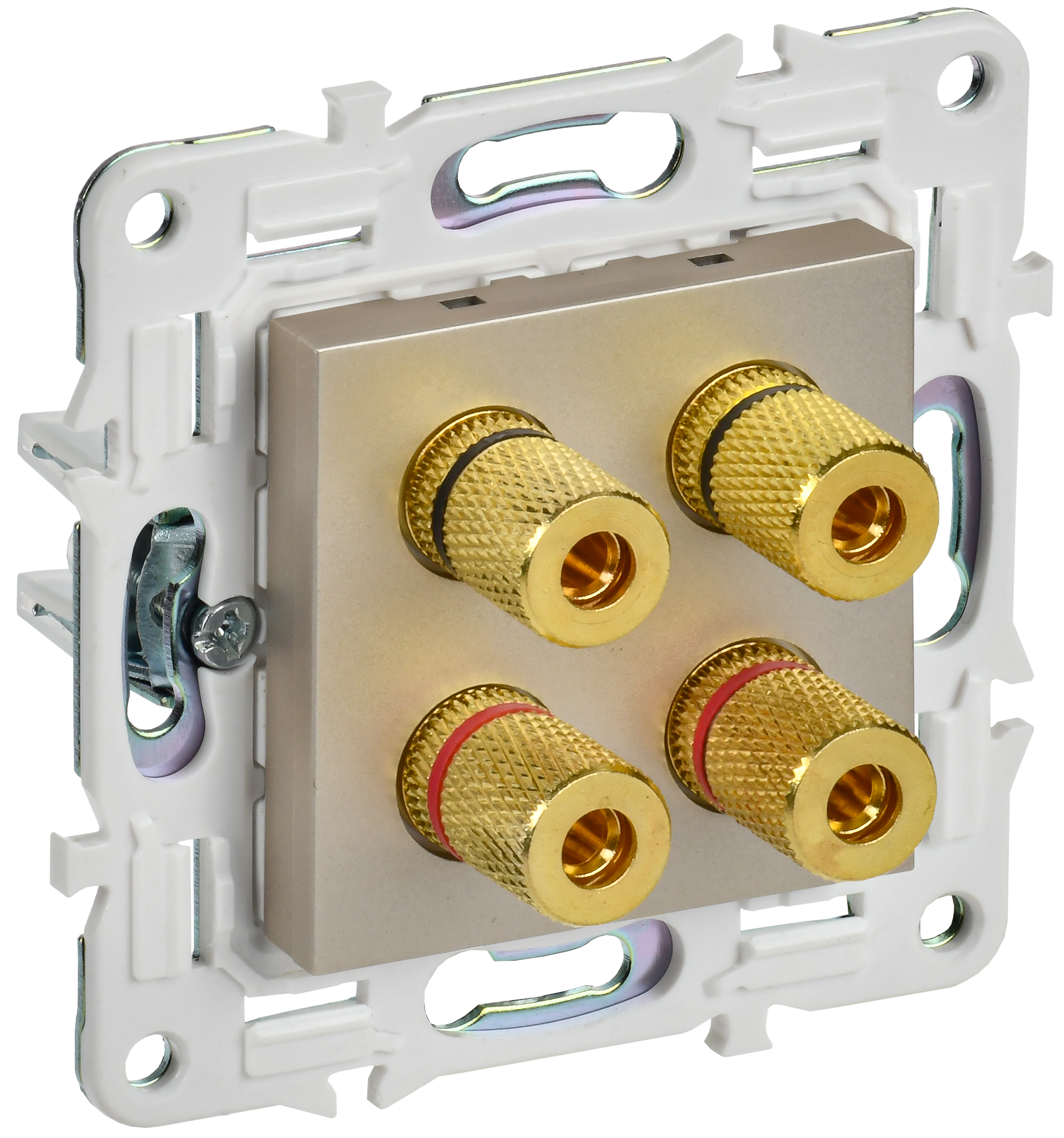 SKANDY Аудиорозетка 4-мест. SK-A01Sh шамп. IEK, SK-S40-K37