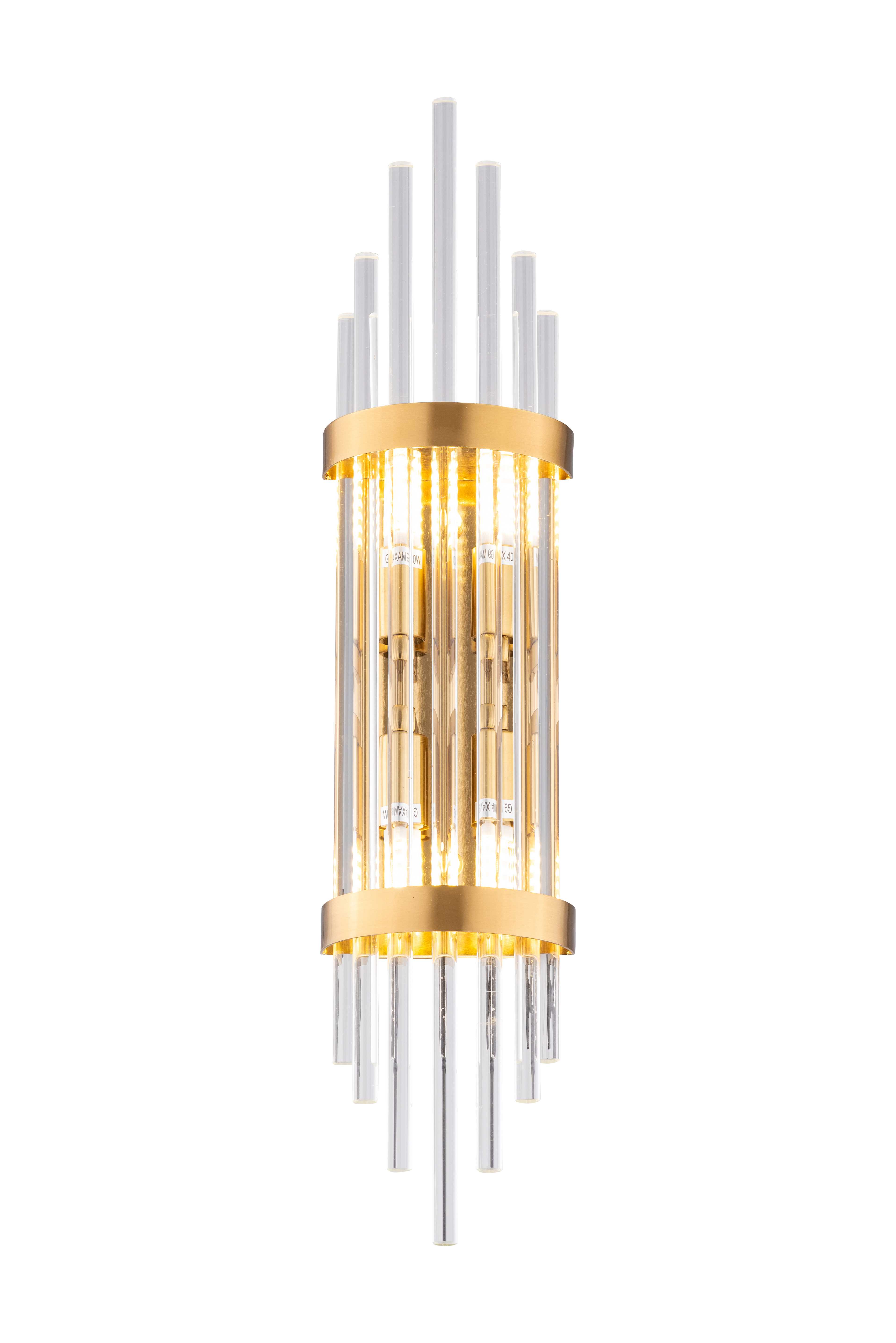 Бра 110*70*500, 4*G9,  NewRgy Cristallo W1844P/4A PT BRS, PT BRS