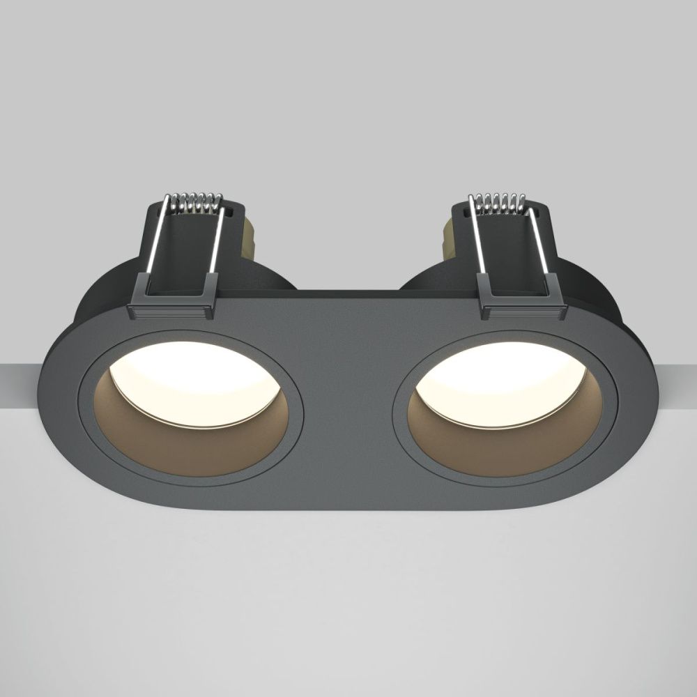 Встраиваемый светильник 14 см, Maytoni Technical Share DL126-02-GU10-B, черный