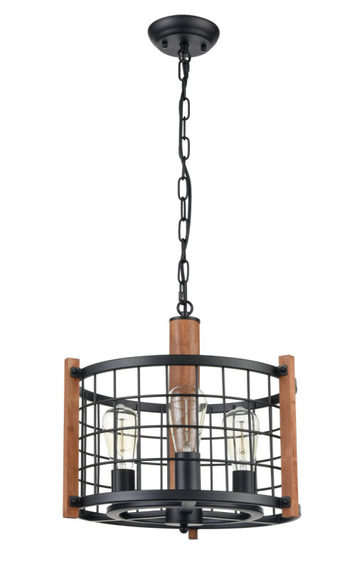 Подвесной светильник  40*150 см, 3*E27 античный черный Vele Luce Lucca VL6062P03