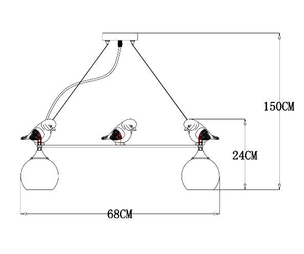 Подвесная люстра Arte Lamp Gemelli A2150SP-5WG, диаметр 62 см, белый с золотом