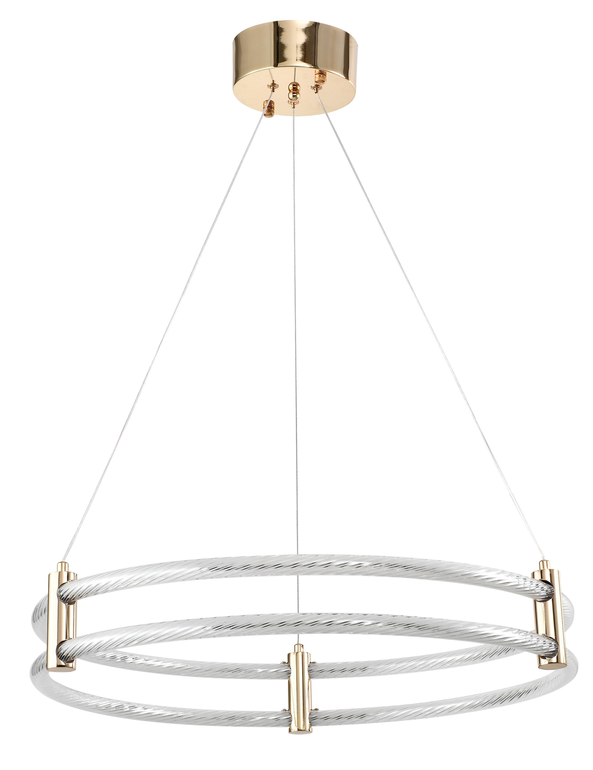 Светильник подвесной 60 см, LED 116W 4000K золото Zortes Ringer ZRS.57792.116
