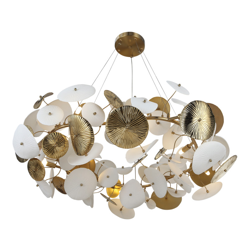 Светильник подвесной DAHLIA 10*G9 LED*5W 4000K ST LUCE SL1518.303.10 латунь