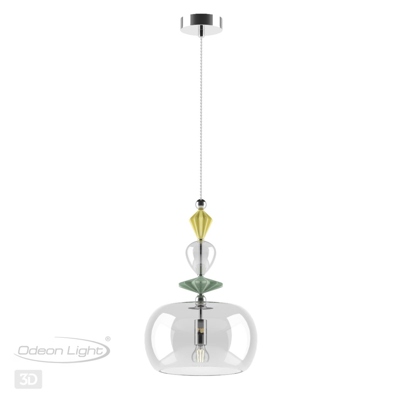 Подвесной светильник диаметр 27 см Odeon Light Bizet 4893/1A Хром