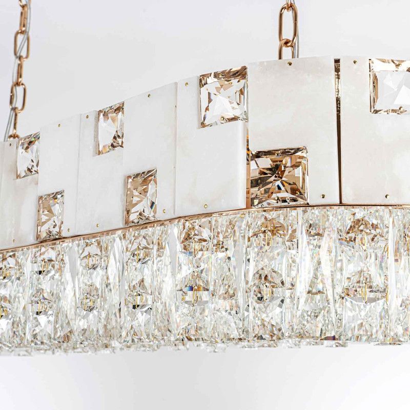 Подвесная люстра 35*100*50/100 см, 10*Е14 MODELUX premium ML.6986.1000P GD золото