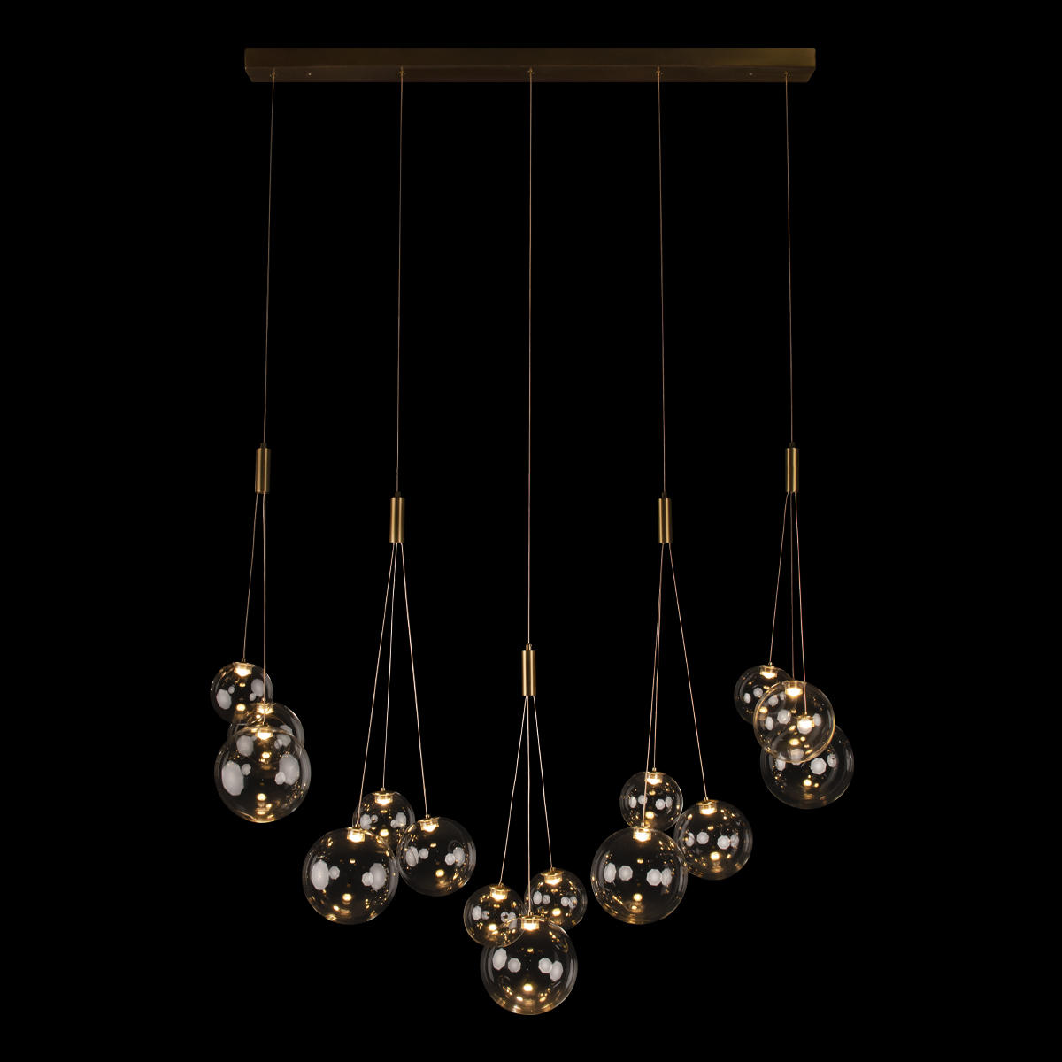 Подвесной светильник 1100*10 см, 15*LED*5W 3000K LOFT IT Pop it 10270/S15 золото