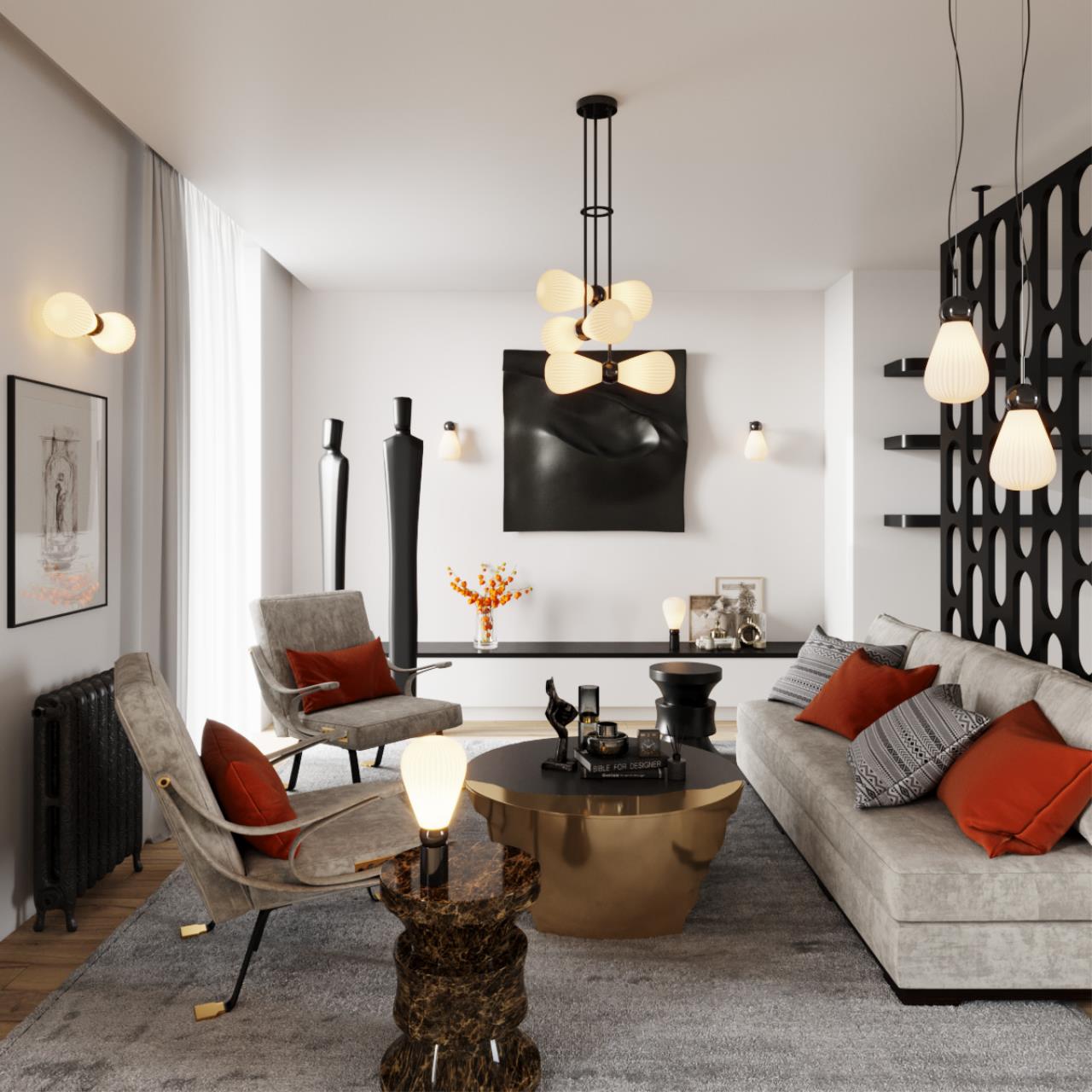 Светильник 32 см, Odeon Light Elica 5418/1T, черный
