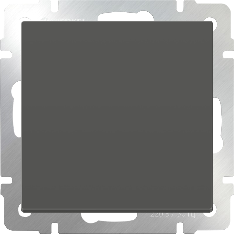 WL07-SW-1G/Выключатель одноклавишный  (серо-коричневый), 4690389086649