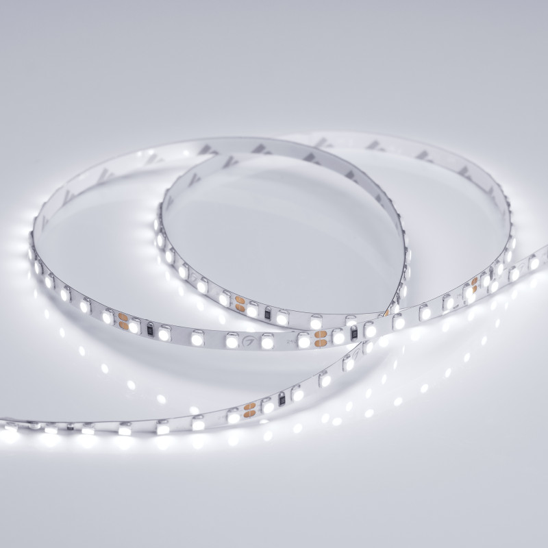 Лента RT 2-5000 24V White6000 5mm 2x (3528, 600 LED, LUX) (Arlight, 9.6 Вт/м, IP20) 015651(B). Цена указана за 5 метров. Продается кратно 5 метрам.