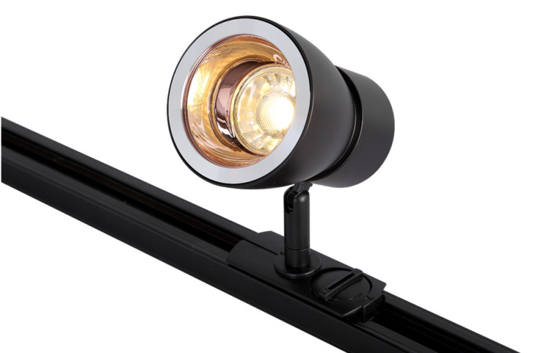 Светильник трековый однофазный 7 см, Crystal Lux CLT 0.31 009 BL-GO Черный/золото