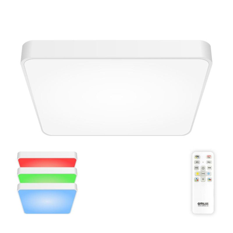Cветильник 50 см, 95W, 3000-5500K, Citilux Купер CL724K95G0 RGB, белый