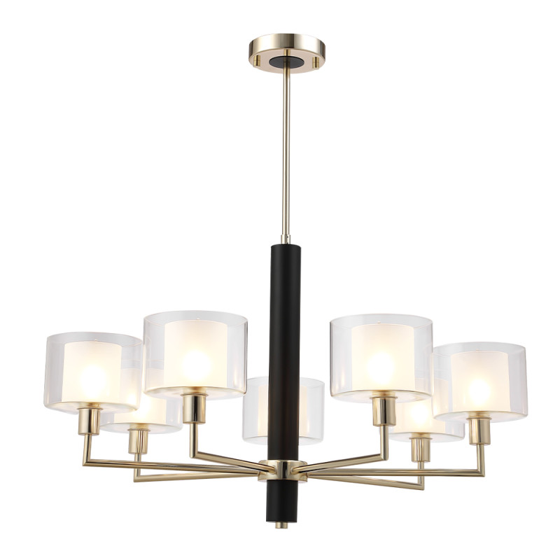 Люстра 79 см Crystal Lux MAESTRO SP-PL7 GOLD Золото/черный