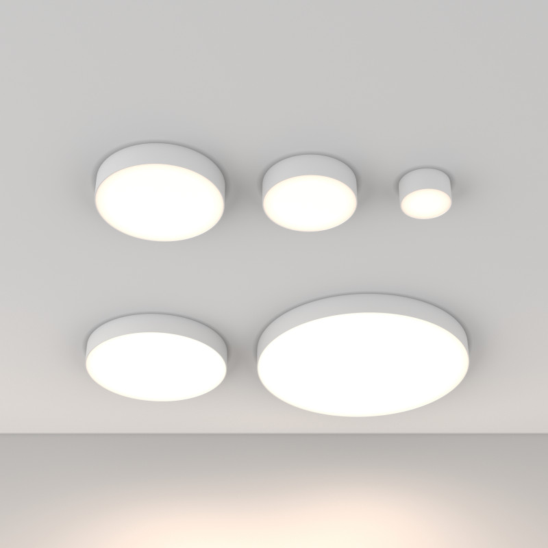 Накладной светильник 60*60*6 см, LED, 90W, 4000К, Maytoni Technical Zon C032CL-90W4K-RD-W белый