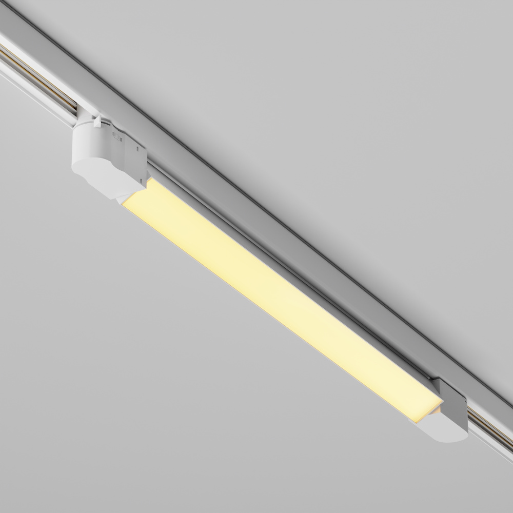 Трековый светильник 61*3,5*-6 см, *LED*20W, 2700K, Maytoni Technical Basis TR196-3-20W2.7K-W(N), Белый
