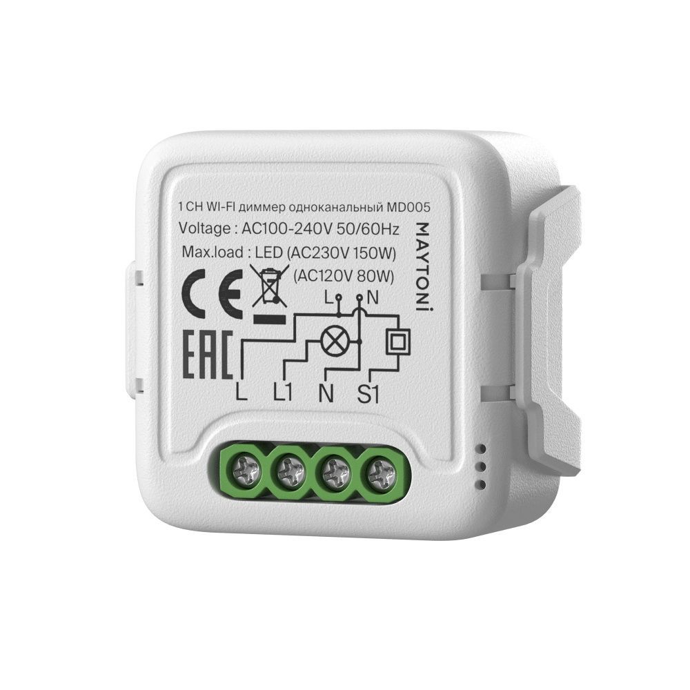 WIFI модуль  MD005 3,92*1,8*-3,92 см, **150W, K, Maytoni technical Диммеры MD005, Белый