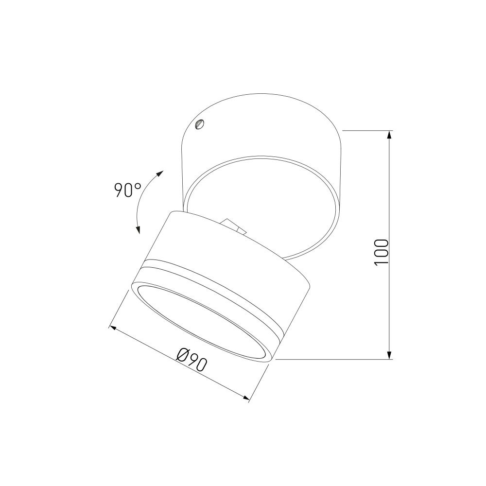 Накладной светодиодный светильник Okko 3000K черный IP54 35157/U черный Elektrostandard  4690389219078, a072072