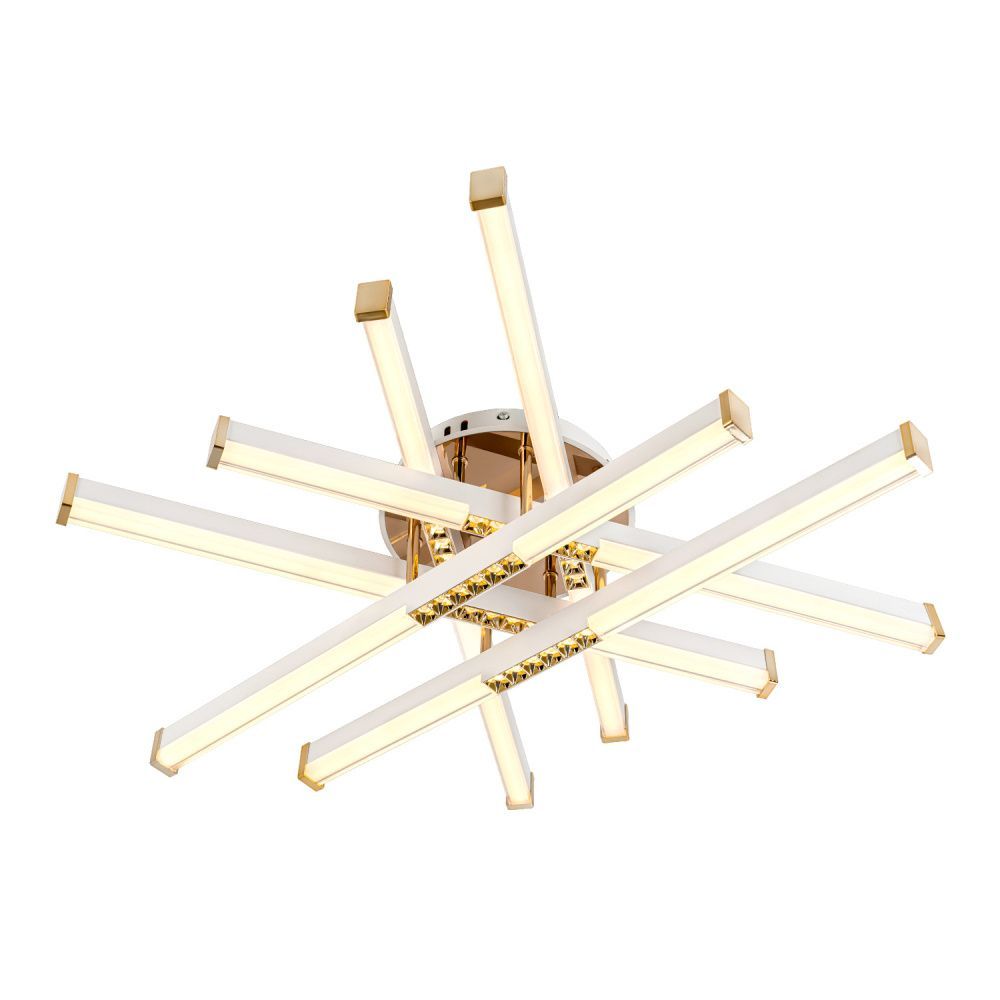 Светильник 70*70*15 см, LED*80W, 3000-6000K, Modelux  MDL.9374.600CL WH, Белый, Золото